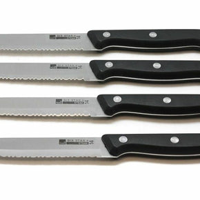 Ronco Showtime Six Star #14 Stainless Steel Kitchen Black Steak Knife Set Cutler