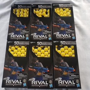 300 Nerf Rival High Impact Rounds Yellow Balls Gun Ammo Refill - (6 PACKS x 50)