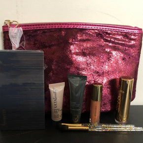Ulta Beauty 8 Pcs Makeup Skincare Deluxe Samples Gift Set Bag Rose Red