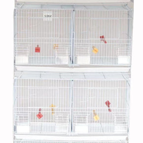 4-Combo Stackable Breeding Bird Cages Finches Aviaries Canary Center Dividers