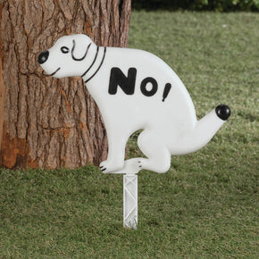 No Dog Pooping Sign Glows In The Dark No Peeing Doggie White Yard Sign Warning