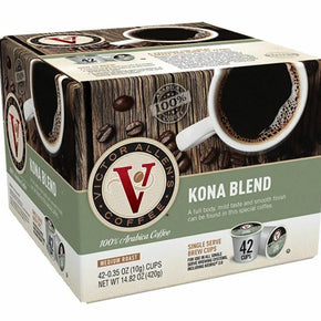 Victor Allen's Coffee 42 K-Cups Capsule For KEURIG Single Serve Pod All Flavors / Coffee Flavors 42 K-Cups Kona Blend (Medium)