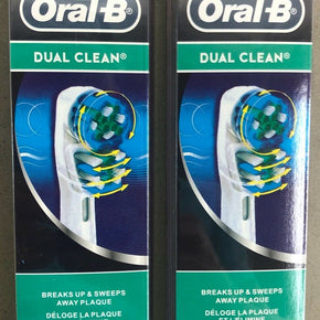 New 6x BRAUN ORAL B DUAL CLEAN TOOTHBRUSH REPLACEMENT BRUSH HEADS REFILL