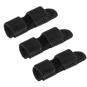 3PCS Adjustable Trigger Finger Splint Straightener Corrector Brace Support Pain / Theme Black