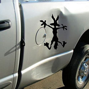 Wile E Coyote Splat Vinyl Sticker Decal For Car Window Great for Dents / Color Choice Gold / Size 14"x10"