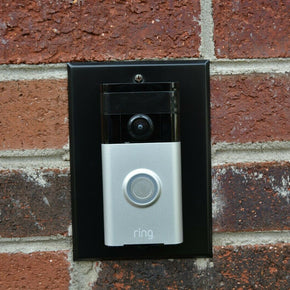 Ring Doorbell adapter plate Nutone and M&S intercom systems STAINLESS STEEL / Color Black / Distance between plate holes 5.25 Inches