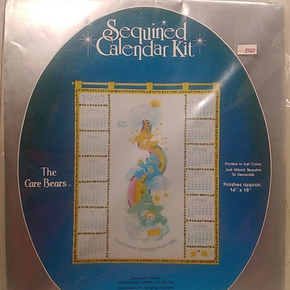 Paragon Needlecraft ~The Care Bears ~1987 Sequined Calendar Embroidery Kit