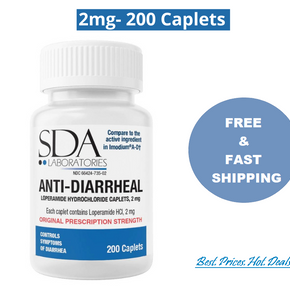 Anti-Diarrheal 2mg HCL 200 Caplets by SDA LABS