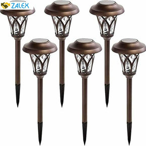 GIGALUMI Solar Pathway Lights Outdoor, 6 Pcs Super Bright High Lumen Solar Power