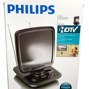 Philips Digital TV Antenna - Indoor 20dB Amplified HDTV/UHF/VHF - SDV6122/27