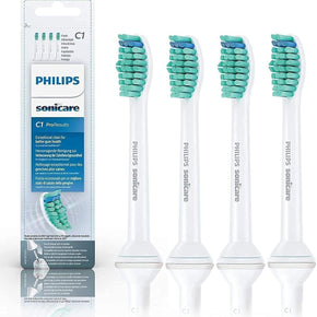 Replacement Toothbrush Heads C1, HX6014 Compatible with Sonicare, 4 Pack, White