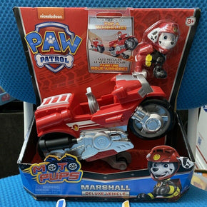 Paw Patrol Moto Pups MARSHALL Deluxe Motorcycle Pull Back Vehicle Toy & Figure