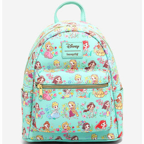 Loungefly Disney Princess Teal / Mint Chibi Mini Backpack - New