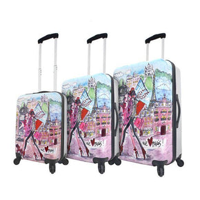 Mia Toro ITALY Izak-Paris 3-piece Expandable Hardside Spinner Luggage Set