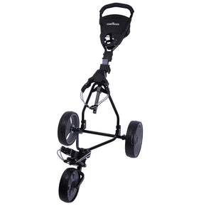 Caddymatic Junior Golf Cart - 3 Wheel Folding Cart for Kids- Black