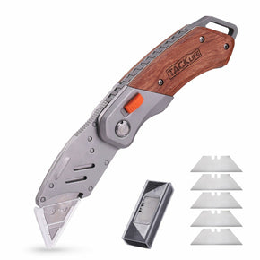 Utility Knife, Tacklife UKW03 Box Cutter - Folding Pocket Utility Knife with 5 E