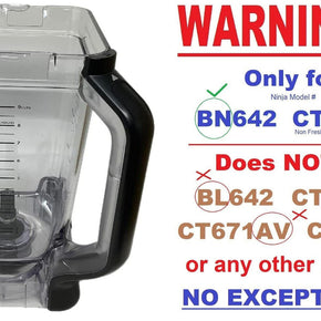 MUST READ!!! - Ninja 72 oz XL Pitcher Only for BN642 CT672A Smart Screen Blender