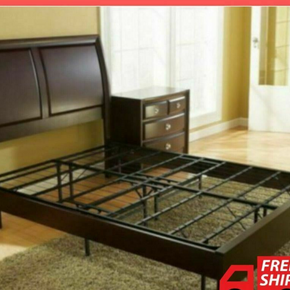 Queen Box Spring Replacement Metal Platform Bed Frame Size Mattress Foundation