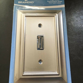 BRAINERD ARCHITECTURAL SINGLE SWITCH NICKEL OUTLET WALL PLATE 64209  FREE SHIP