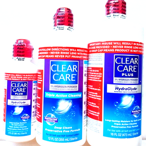 Clear Care Plus 3% HydraGlyde Peroxide 3, 12, 16 oz Sterile Each one