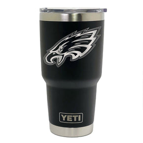 Philadelphia Eagles YETI Laser Engraved Colster, 20 or 30 oz. Black Tumbler / Type 30 oz. BLK - 1 side