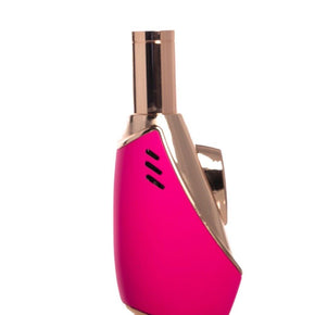 Scorch Torch Easy Grip Straight Single Flame Torch Lighter / Color Pink