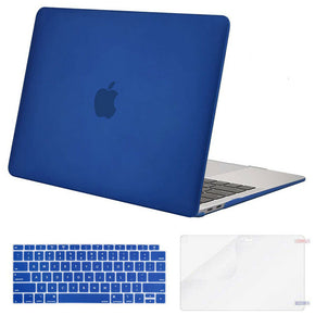 for Macbook Air 13 inch Hard Cover Case 2016-2019 +Keyboard Cover+Screen Skin / Case Color Blue / Model Air 13 2018 A1932