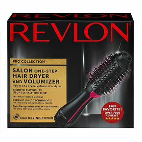Black Revlon Pro Collection Hot Air One Step Hair Dryer Brush Styler Volumizer