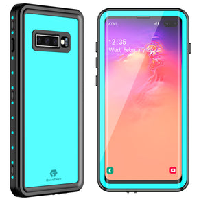 For Samsung Galaxy S10 Plus Waterproof Case Shockproof Built in Screen Protector / Color Teal / Compatible Model For Samsung Galaxy S10+