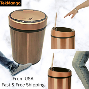 8L Automatic Smart Sensor Trash Can Stainless-Steel Touchless Garbage Trash Bin
