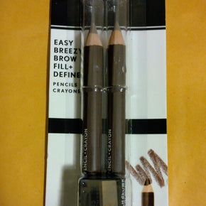 Covergirl Fill + Define Eye Brow Pencils &Sharpener Rich Brown, x 2 Travel Size
