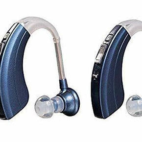 (2 Pack) Britzgo Personal Digital Hearing Aid Amplifiers BHA-220 Blue BTE-  Otto