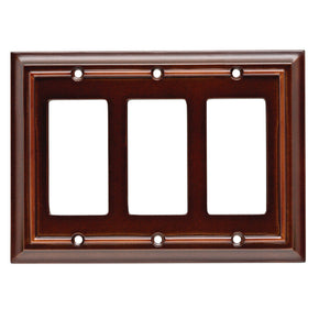 Triple Decorator Wall Plate Architectural Espresso Brainerd W33791