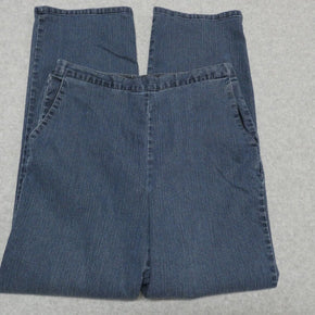 Alfred Dunner Jeans Womens 10 Denim Straight Elastic High Rise Waist Stretch