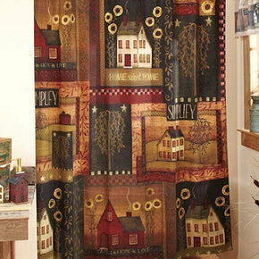 Simplify Primitive Country Home Fabric Shower Curtain BSQ