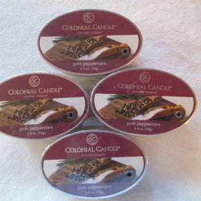 Colonial Candle 2.4 oz Melt Wax Snaps PINK PEPPERCORN 4 packs Total