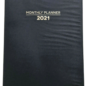 2021 Monthly planner, Calendar, Agenda - 7.5 in x 10.25 in, BLACK