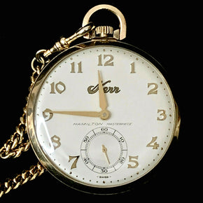 Vintage Hamilton Pocket Watch 17 Jewels 10K Gold Filled Excellent Condition