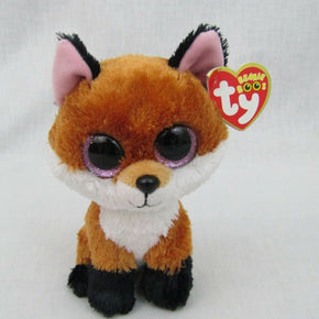 Ty Beanie Boos Slick The Fox 6" Plush Stuffed Animal Glitter Retired 2016