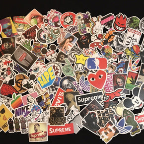100 Random Skateboard Stickers Bomb Vinyl Laptop Luggage Decals Dope Sticker Lot