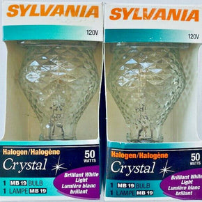 Sylvania 50A/Hal/Crystal 50W Halogen Capsylite MB19 Light Bulb [2 Pack]