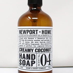 Newport and Home Creamy Coconut Hand Soap 16oz / CHOOSE PACK 1-PACK(SINGLE BOTTLE)