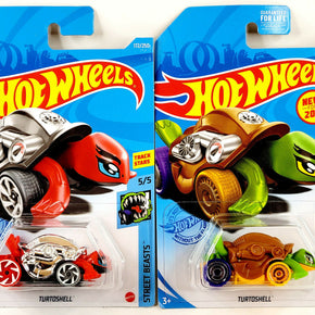 Hot Wheels 2021 - Lot of 2 🟥 Red / 🟩 Green - NEW! 🐢 Turtoshell 🐢 - G28