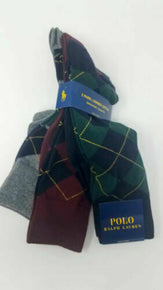 Polo Ralph Lauren Men's 3 pack Socks Dress Argyle Crew Socks, Multi Color, 10-13 / Color #5 Green/Burgundy/Gray/Navy