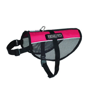 Service Dog Vest Mesh with Removable Reflective Custom Patches 12 Colors / Color Pink / Girth 17"-21" / Patches In Training