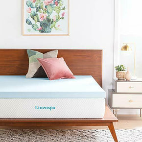 LINENSPA 3 Inch Gel Infused Memory Foam Twin XL Size Mattress Topper