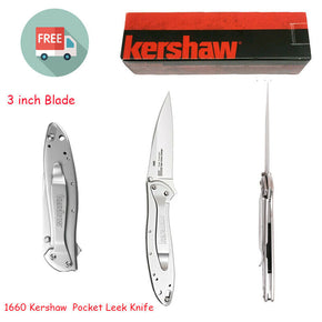 Kershaw Leek Pocket Knife, 3 inch Blade,Great EDC Folding Knives,Made in the USA