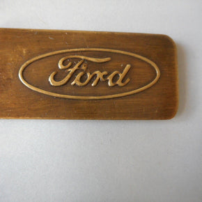 FORD AUTOMOTIVE MOTOR COMPANY MONEY CLIP SOLID BRASS WITH ANTIQUE PATINA #sm