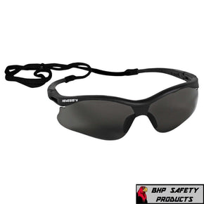 JACKSON NEMESIS SMALL SAFETY GLASSES BLACK FRAME WITH SMOKE LENS 38476 (1 PAIR)