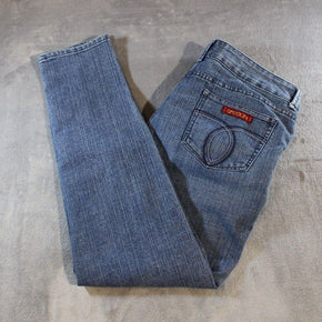 VINTAGE SASOON High-Waist  Zip Fly Embroidered Pockets Straight Leg Jeans Sz.16